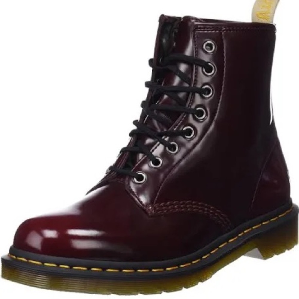 Dr. Martens Vegan 1460 Fashion Boot Dark Cherry Red UK 5  LADIES 7